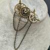 Винтажная стимпанк заколка для волос панк готическая головной убор заколки заколки для волос аксессуары для волос кисточки цепочка заколка