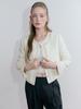 ETMON Fringe Trimmed Tweed Jacket, Ivory
