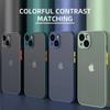 Shockproof Armor Matte Case For iPhone 16 15 14 Plus 13 11 12 Pro Max Luxury Silicone Bumper Clear Hard PC Back Cover Capa