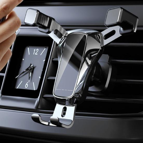 Cellphone Bracket Double Car Fixation Multifunctional Gravity Triangle Air Vent Phone Stand