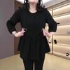 2025 European Style Chiffon A-Line Plus Size Slimming Top for Women