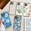 Цветочный Арт Для IPhone 15 16 14 Plus 13 12 11 17 Pro Max 17 Air Черный Мягкий Чехол для Телефона