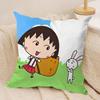 Мультяшная наволочка C-Chibi Maruko-Chan, шелковистый короткий плюш, скрытая молния, пылезащитная наволочка для диванной подушки, для домашнего декора