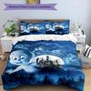 3pcs Casper3 Design Cover Set - HD Printed Bedding with 1 Cover and 2 Pillowcases - Perfect for Home and Dorm Decor