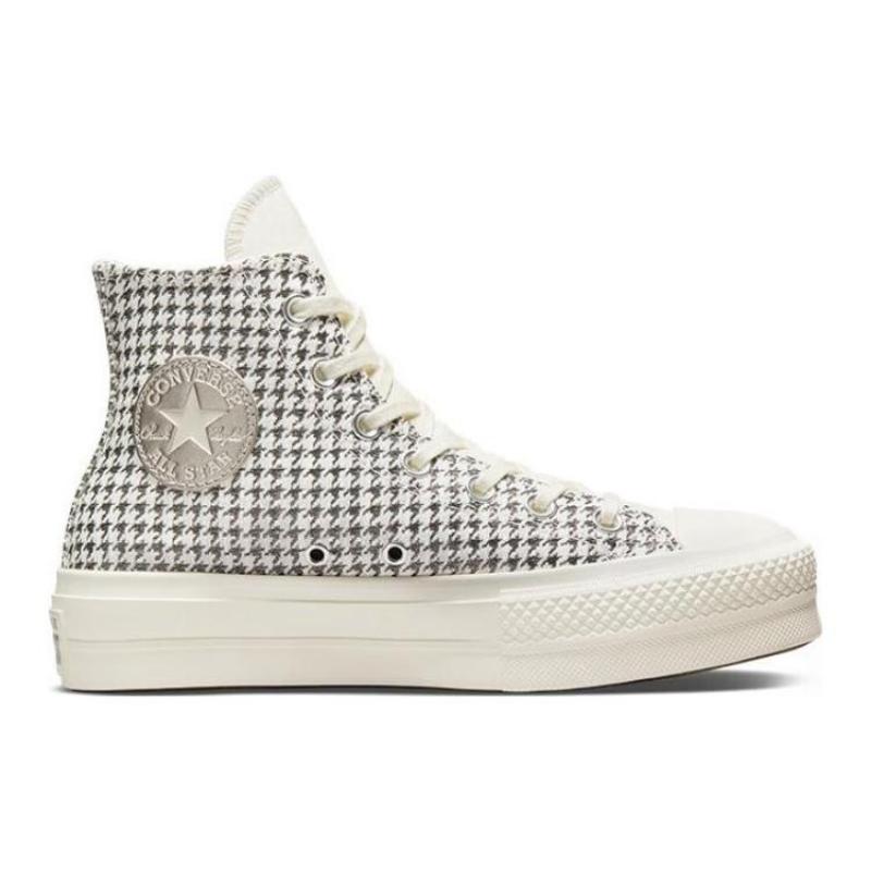 Converse All Star Lift Модные повседневные высокие эспадрильи женские молочно-белые