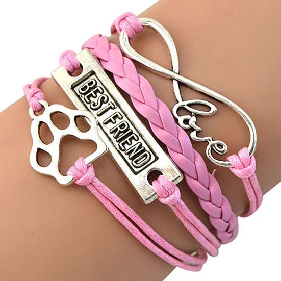 Плетеный браслет для вечеринки, подарок, многослойные браслеты, винтажный браслет с элегантным узором в виде стрелы Купидона