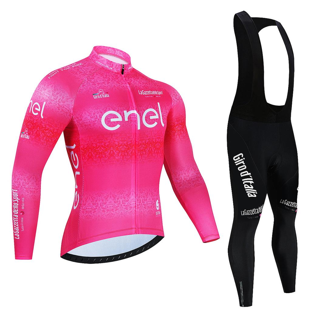 Tour De Giro D'ITALIA Зимний термобелье из флиса для велоспорта Одежда для велоспорта Одежда для горного велосипеда Maillot Ropa Ciclismo Велосипедный комплект