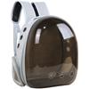 Pet Space Capsule Backpack: Large Capacity, Breathable Cat & Small Dog Carrier with Front Chest and Double Shoulder Straps.