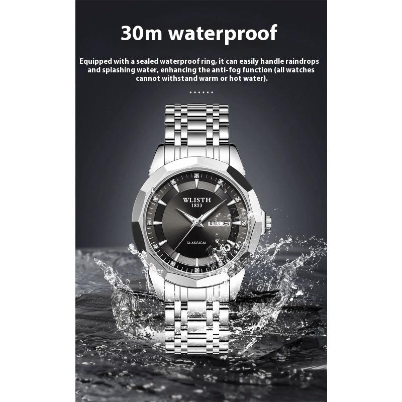 Top Brand Men's Watch Waterproof Luminous Double Calendar Business Quartz Wrist Watch