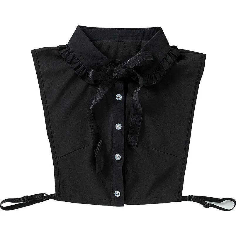 Womens Detachable Fake Collar Solid Color False Collars Half Shirt Blouse Top Female Sweater Fake Collars Clothes Accessories