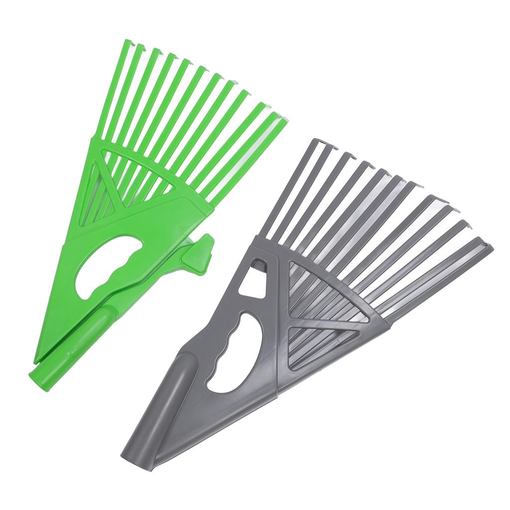 Leaf Rake 24 Tines Detachable Plastic Joinable High Efficiency Garden Rake for Flower Beds Garden
