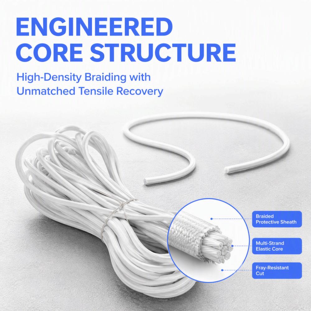 Flexible Elastic Bungee Cord Multipurpose Shock Cord Tie Down Practical Round Elastic Rope DIY