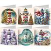 6PCS DIY Diamond Art Greeting Cards Christmas Congratulations Cards & Gifts
