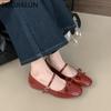 Fashion SUOJIALUN 2025 Spring New Brand Women Flat Shoes Fashion Round Toe Shallow Ladies Elegant Mary Jane Shoes Soft Dress Single Shoe