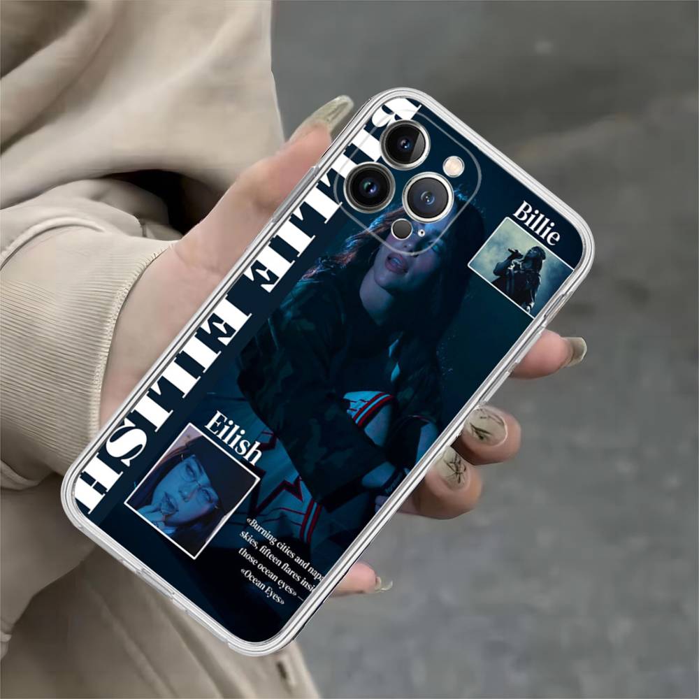 Поп E-Eilish Звезда B-billie Прозрачный чехол для телефона для IPhone 17 Air 16 Pro Max 15 14 13 12 11Plus Ударопрочный чехол