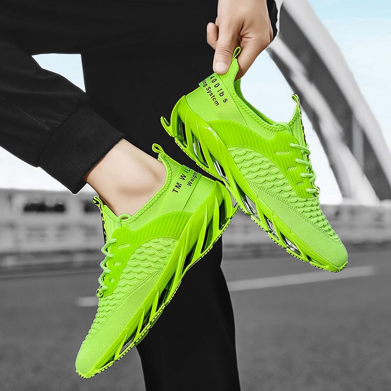Весна/осень мужские большие размеры лезвийная подошва кроссовки Flying Weave фитнес беговые кроссовки