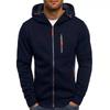 Men's Autumn and Winter Hoodies Long Sleeve Sweatshirt Zipper Design Hooded Sweatshirt for Men Clothing Sportswear Slim Fit Casual Jacket