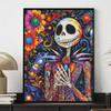 Halloween 5D Diamond Full Drill Art Painting Kit Sugar Skull Flowers Diamond Painting Home Decor Crafts Wall Art DIY Gift Decoration