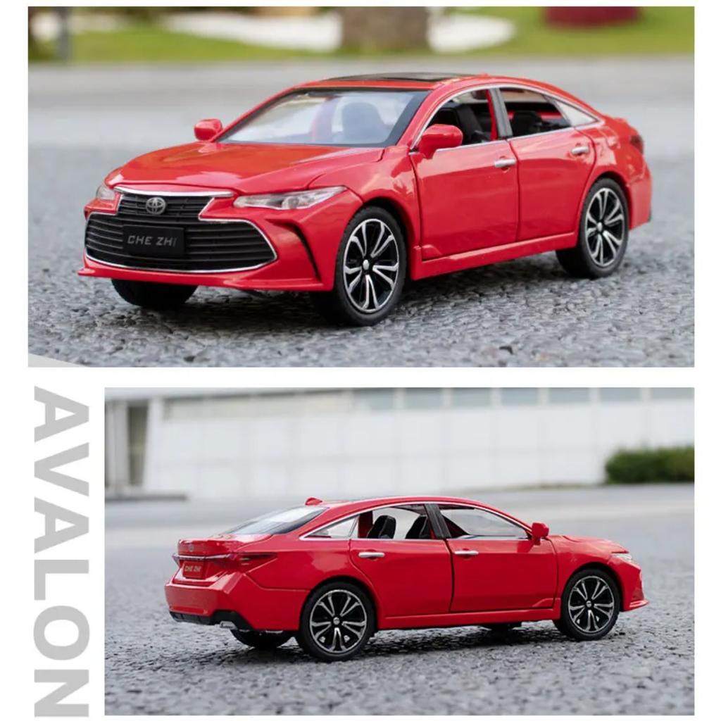 1/24 TOYOTA Avalon игрушечная машинка для детей литая металлическая модель миниатюрная звук свет двери открываются коллекция подарок для детей