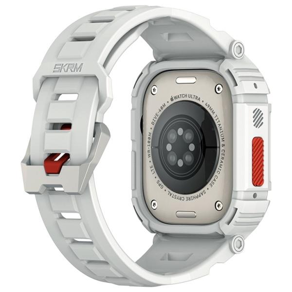 Skinarma Strap+Case Mecha 2In1 Apple     Watch 49Mm Light Grey/Light Grey