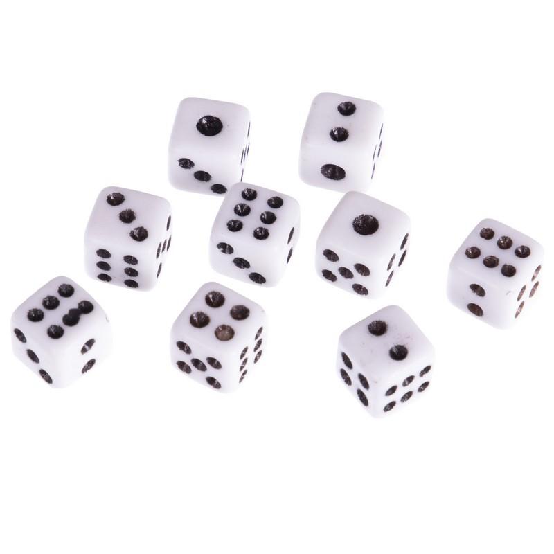 Кости игральные SP-Sport IG-7001 100 шт белый