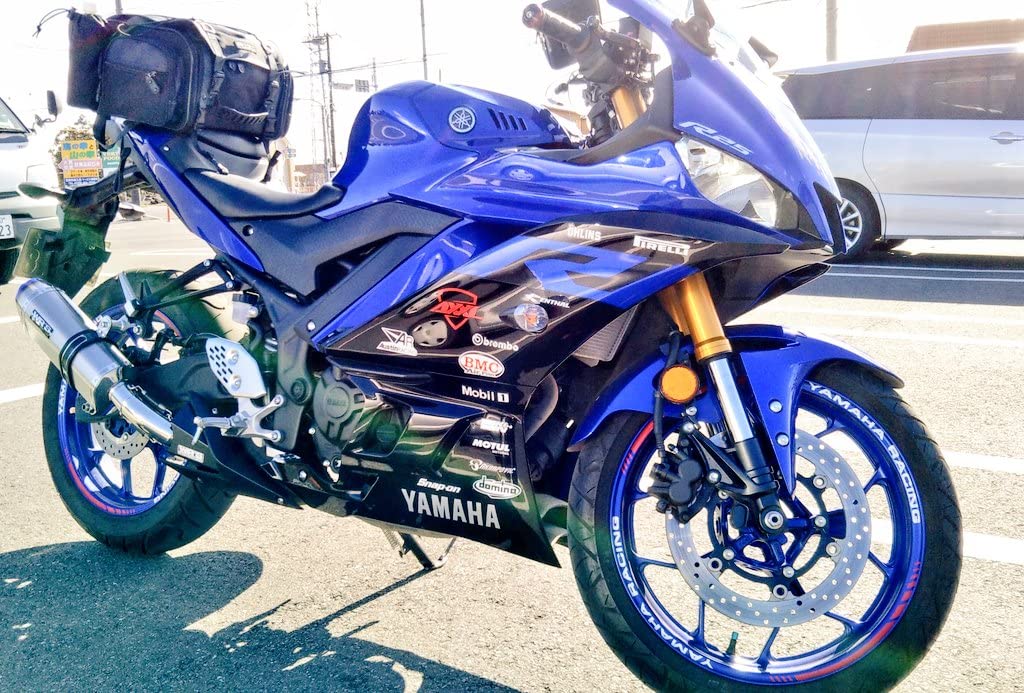 AxxL Мотоциклетные кастомные наклейки на диски 17 дюймов Yamaha Racing SP6-Y (синий)