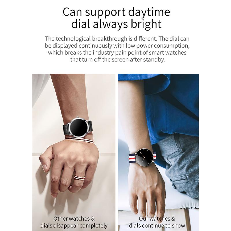 2023 Новые ультратонкие женские умные часы 1,36 дюйма AMOLED 360*360 HD пикселей дисплей всегда показывает время напоминание о звонке умные часы женские + коробка