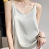 IHUASU Женский летний жилет-камисоль с узким верхом, с красивой спинкой, с внутренней стороны, большой размер, с V-образным вырезом, атласный жилет-камисоль