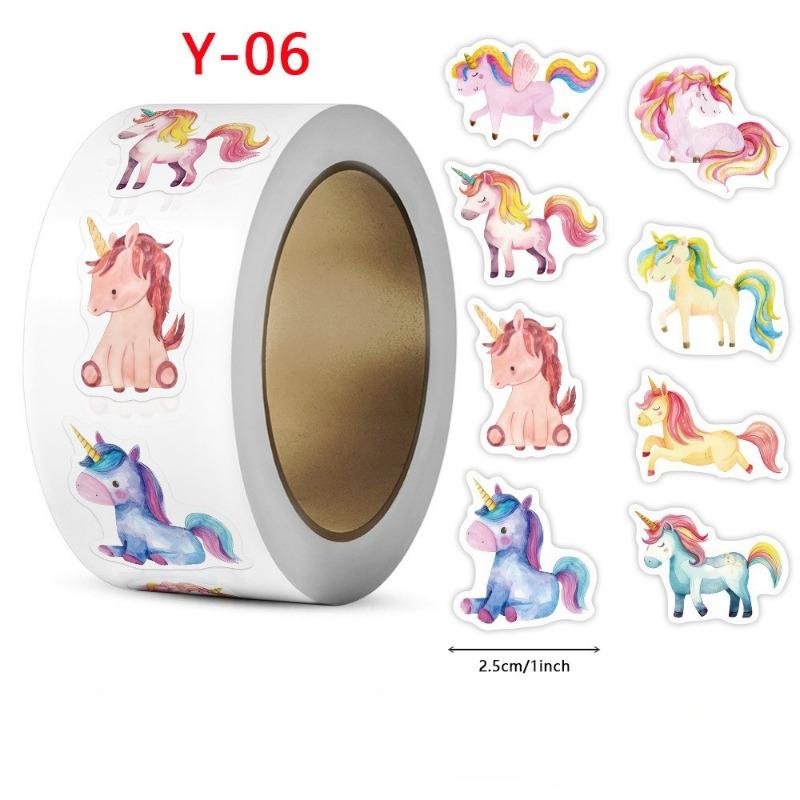 500pcs/roll Round Cat Funny Label Stickers for Packaging Phone Cases Suitcases Laptops Ins Hot Expression Stickers