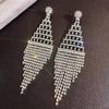 Элегантные длинные серьги с кисточками: Европейская и американская мода, Высококлассный стиль богини для выпускного вечера и вечера.