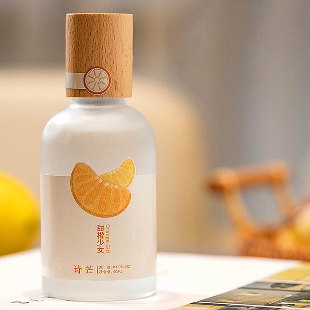 50ml Cute Perfume Beechwood Bottle Cap Frosted Surface Multiple Aromas Fragrant Long Lasting Lady Fragrance for Students