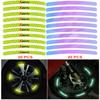 20pcs Car Stickers Auto Moto Decor Car Motorcycle Wheel Reflective Strips Colorful Hub Stickers Universal Night Driving Wheel