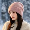 Зимняя теплая флисовая утолщенная шапка с горячими бриллиантами, защита ушей, шапка-пуловер, модная вязаная шапка