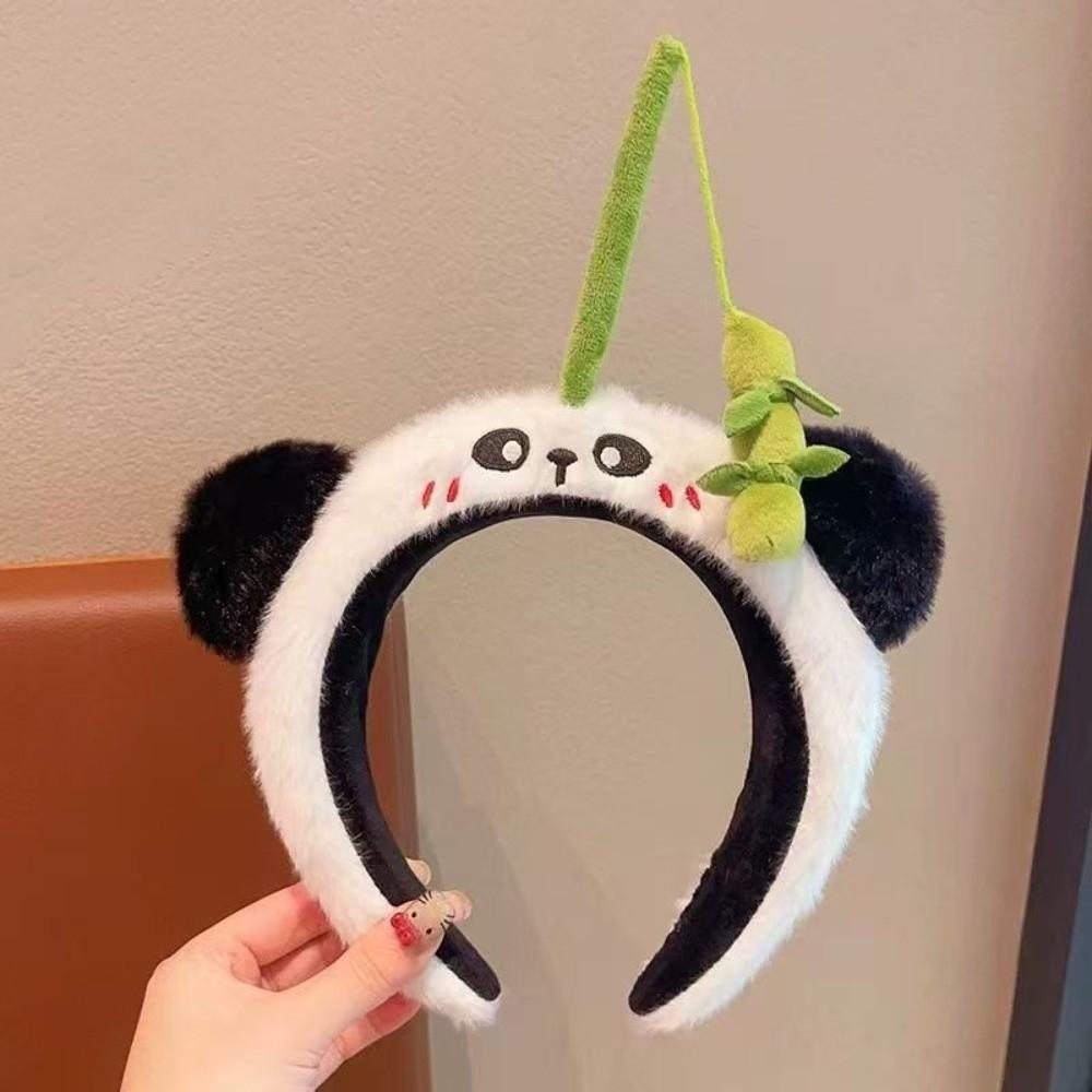 Panda Cat Fishing Plush Headband Hair Accessories Girls Cartoon Hairband for Gift