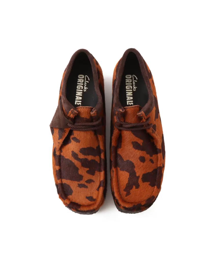 26183756 Clarks Wallabee Коричневый с принтом под коровью шкуру (Мужской)