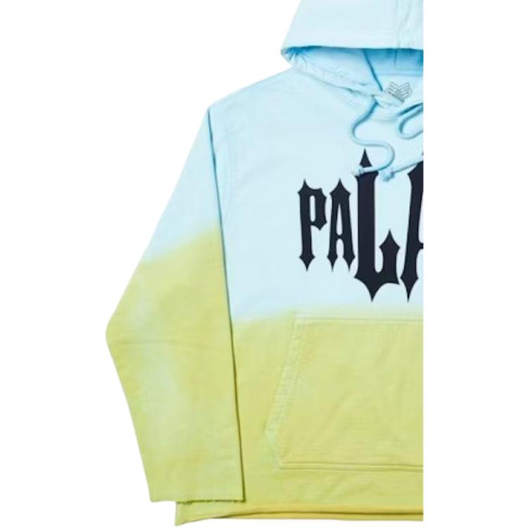 Palace Толстовка с капюшоном La Dye с буквенным узором, унисекс, сине-зеленая P16HD060