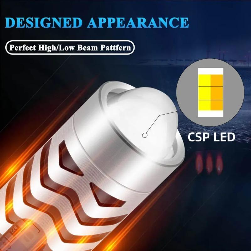 1 шт. H4 светодиодные двухцветные лампы для фар мотоцикла BA20D S2 P15D H6 6000K дальний/ближний свет 12 В мото противотуманные фары скутер ATV аксессуары