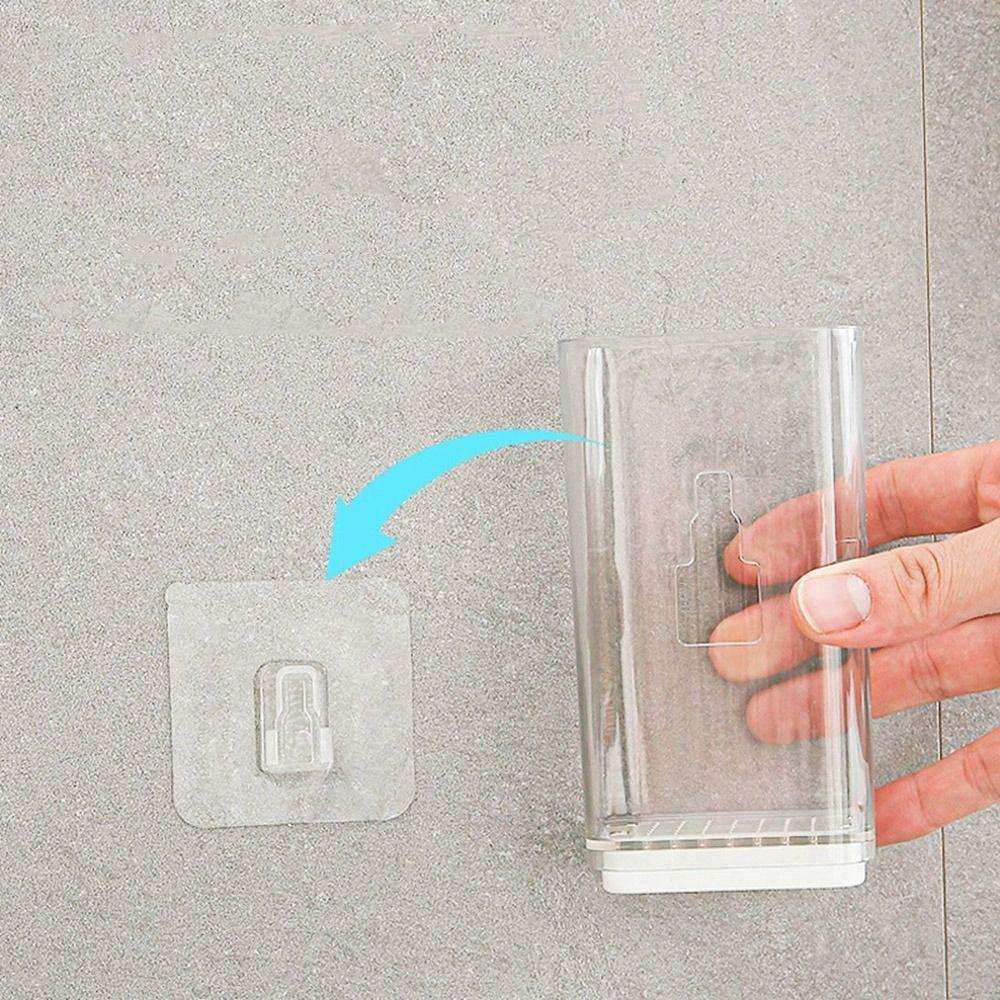 Plastic Wall Mounted Chopsticks Tube Adhesive Spoon Cutlery Organizer Bathroom