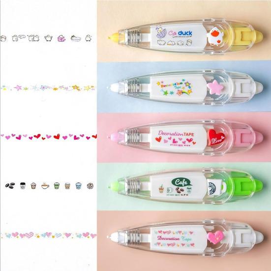 Бесконечная декоративная ручка Мультяшные животные Пресс-типа Кружева Корректирующая лента DIY Скрапбукинг Дневник Декоративная ручка