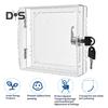 Large Thermostat Lock Box Cover with Key Transparent Design Easy To Install Universal Clear Thermostat Cover AC Lock Box Cover