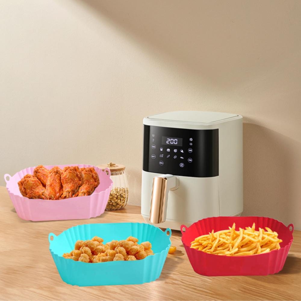 Soft Square Silicone Pot Mould Liners Baking Basket New Silicone Mold for Air Fryer