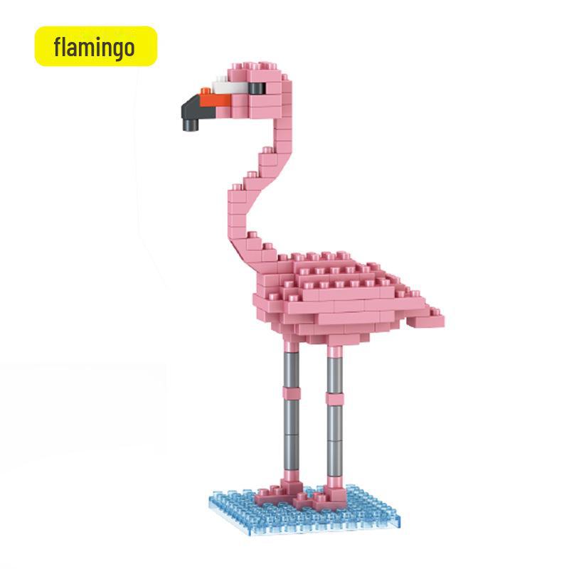 Строительные блоки животных JIKER: Лев, Тигр, Панда, Пингвин - развивающие игрушки для детей с микрочастицами