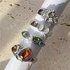 4pcs Colorful Resin Finger Rings Jewelry Set Versatile Resin Rings Set Finger Accessory For Enhancing Any Outfit