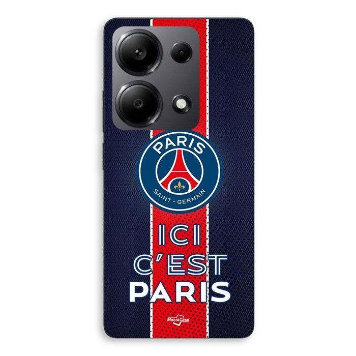 Coque Pour Xiaomi Redmi Note 13 Pro 4G PSG logo ici c'est Paris Maniacase