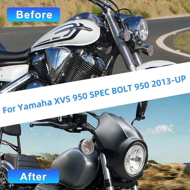 Мотоциклетный матово-черный обтекатель фары для Yamaha XVS 950 SPEC BOLT 950 2013-up Защита ветрового стекла на руль