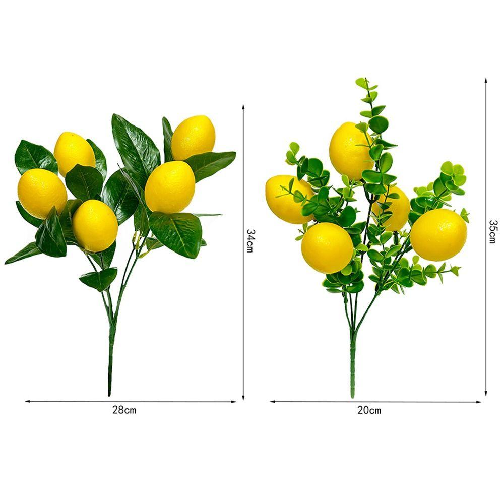 Handmade Artificial Lemon Branches DIY Fake Plants Simulation Lemon Fruit Wedding Party Supplies