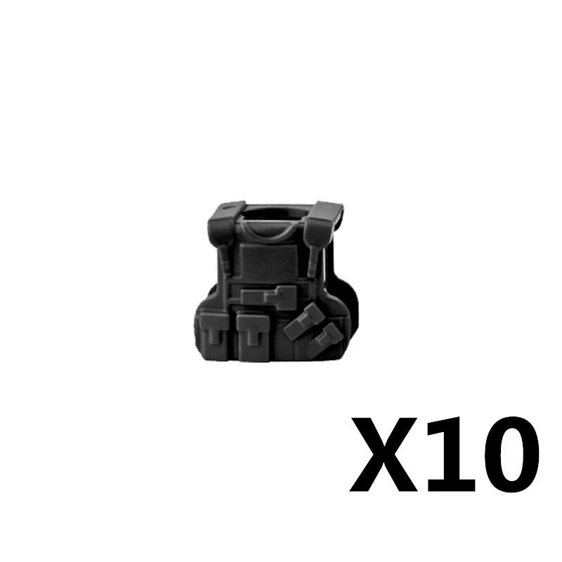 MOC Военная Фигурка Аксессуары Строительные Блоки Альфа Шлем SWAT Жилет Рюкзак Наколенники Оборудование Ночного Видения Кубики Игрушка K017