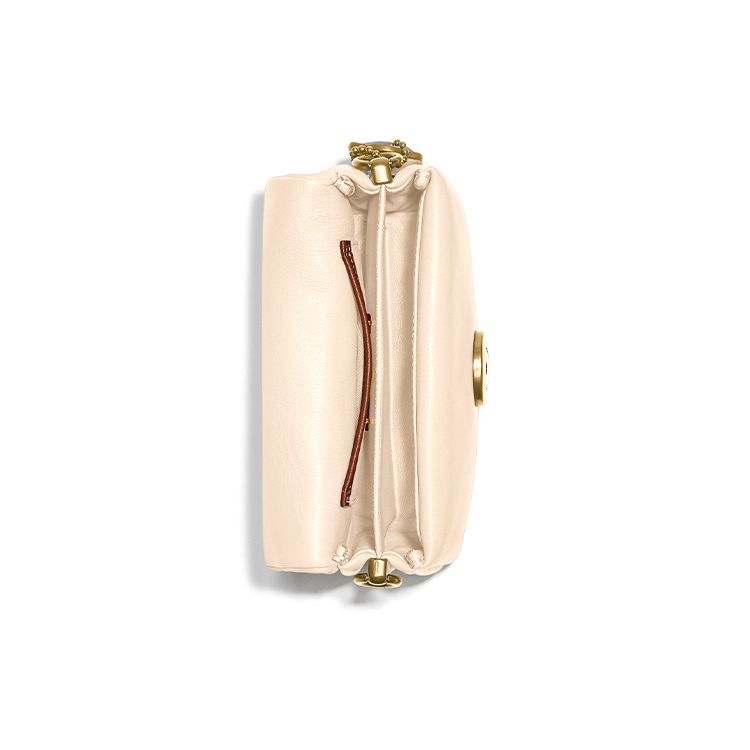 Coach Tabby 18 Fashion Solid Color Flap Leather Pillow Bag Women Shoulder Bag Macaron-Apricot C3880-B4IY