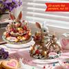 Easter Bunny Acrylic Table Sign 2D Flat Eggs Flower Rabbit Decoration Home Living Room Valentine's Day Holiday Party Tabletop Ornament