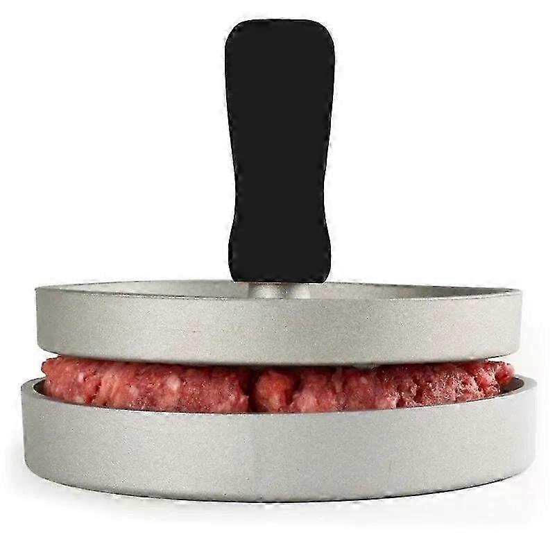 Hamburger patty maker, stainless steel hamburger mold, non-stick coating, includes 100 patty papers.